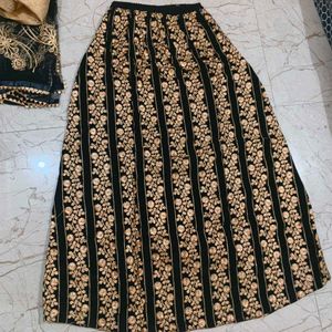 Elegant Gold &amp; Black Embroidered Lehenga Choli