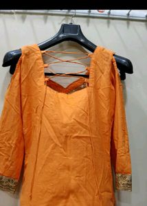 Orange punjabi/patiala suit with salwar