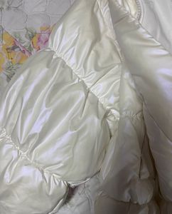 Pearly White Puffy Jacket