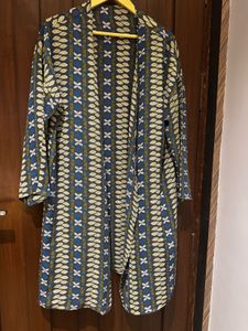 Printed Long Kimono Jacket