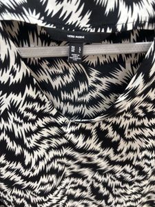 Stylish Black &amp; White Print Dress