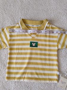 Cute Striped Polo Shirt with Bunny Design