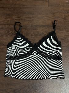 Black & White Swirl Print Cami Top