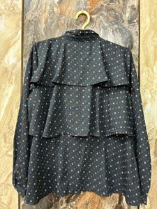 Chic Printed Button-Up Blouse