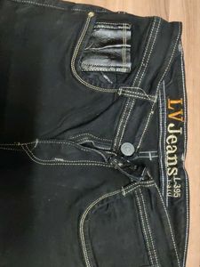 LV Jeans Black Denim Pants