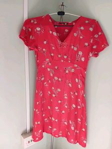 Myntra Tokyo Talkies Floral Print Red Dress