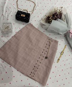 Mini Skirt with Lace-Up Detail