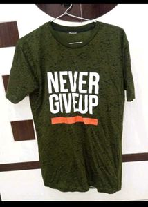 Green Never Give Up Tee
