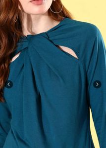 Brand New Stylish Teal Cutout Top (with tag)