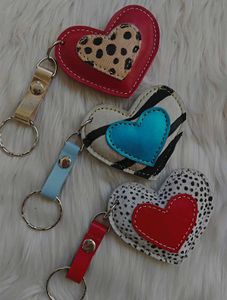 Heart Shaped Keychains - Set of 5