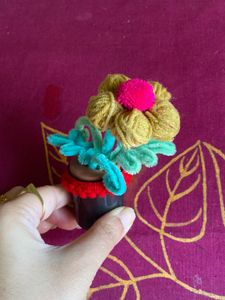 Handmade Woolen Flower Magnet