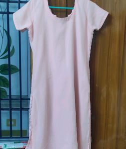 Baby Pink Straight Kurta 🌸