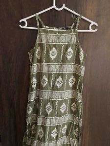 Stylish Green Printed Long Kurta