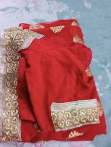 Beautiful ❤️ Saree With Blouse Paticot