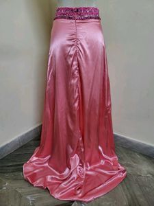 Pink Satin Evening Skirt