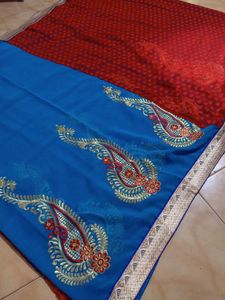 Peacock With Red Colour Designer Saree 🥻🦋
