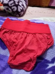 Red High-Waisted Briefs