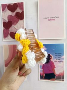 Crocheted Flower Hair Claw Clip
