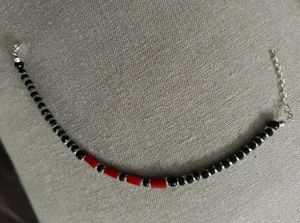 925 silver nazariya  red/black beads BrandNew