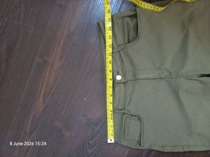 Olive Green Skinny Fit Pants