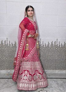 Stunning magenta red mix  Bridal Lehenga
