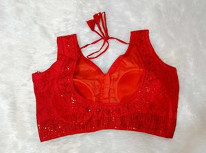 Red Sequin Blouse