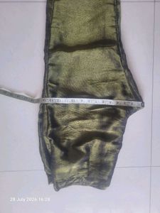 Shimmering Olive Green Palazo with pocket