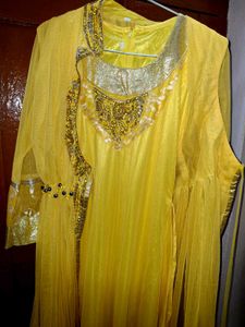 Yellow Embellished 2-Piece Festive Dress Set 💛