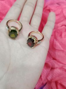 2 Finger Rings 💍 Combo Green &amp; Maroon