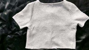 Chic White Tweed Cropped Jacket