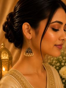 Elegant Pearl Jhumka Earrings