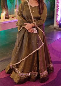 Elegant Olive Green Lehenga Choli