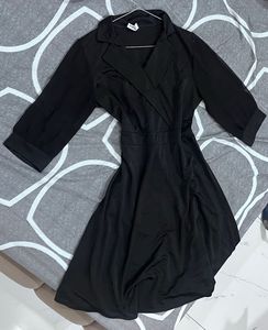Elegant collar Wrap skater Dress 😍