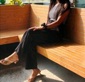 combo+++ 3 tops ....Black &amp; White Striped Knit Top