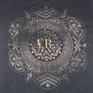 Zara Man Black &amp; Gold Graphic T-Shirt