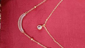 Layered Gold Necklace with Charm