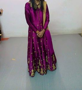 Heavy Zardozari N Stone Work Gown