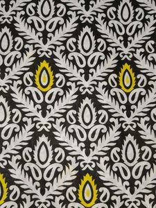 Black &amp; White Floral Print Dress Material