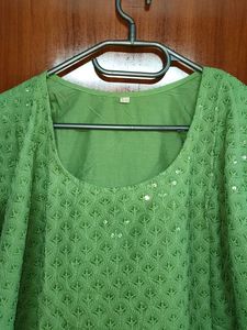 Elegant Green Sequined Kurta