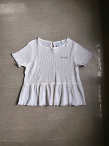 Pancoat White Textured T-Shirt