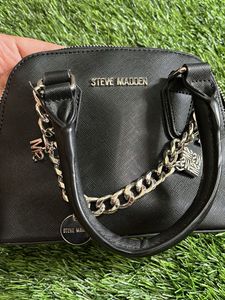 Steve Madden Black Mini Duffle Bag