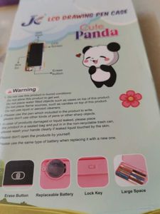Cute Panda LCD Drawing Pen Case
