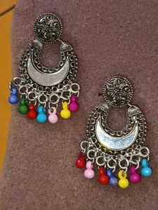 Oxidized Silver Earrings