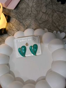 Teardrop Enamel &amp; Gold Tone Earrings