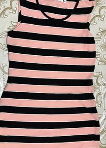 Striped Sleeveless Mini Dress