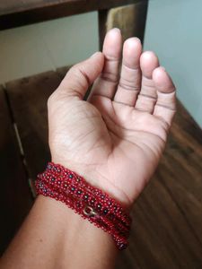 Handmade Beaded Chain/Necklace - Majenta