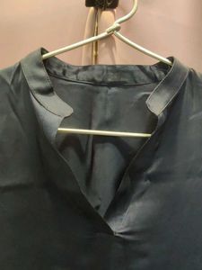 Satin Blue formal top