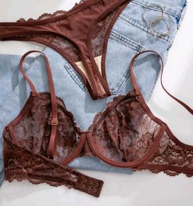 Lace Bralette &amp; Thong Set