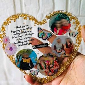 Personalized Heart Photo Showpiece