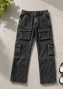 Men's Black Cargo Jeans